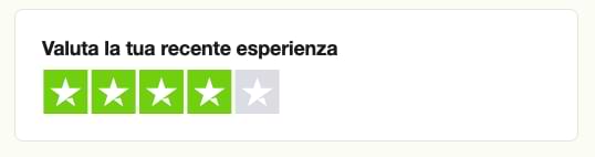 valutare l'esperienza su Trustpilot